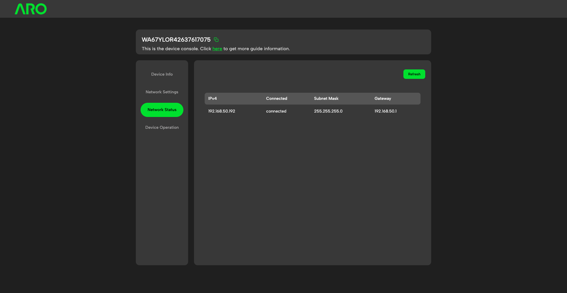 Network Status