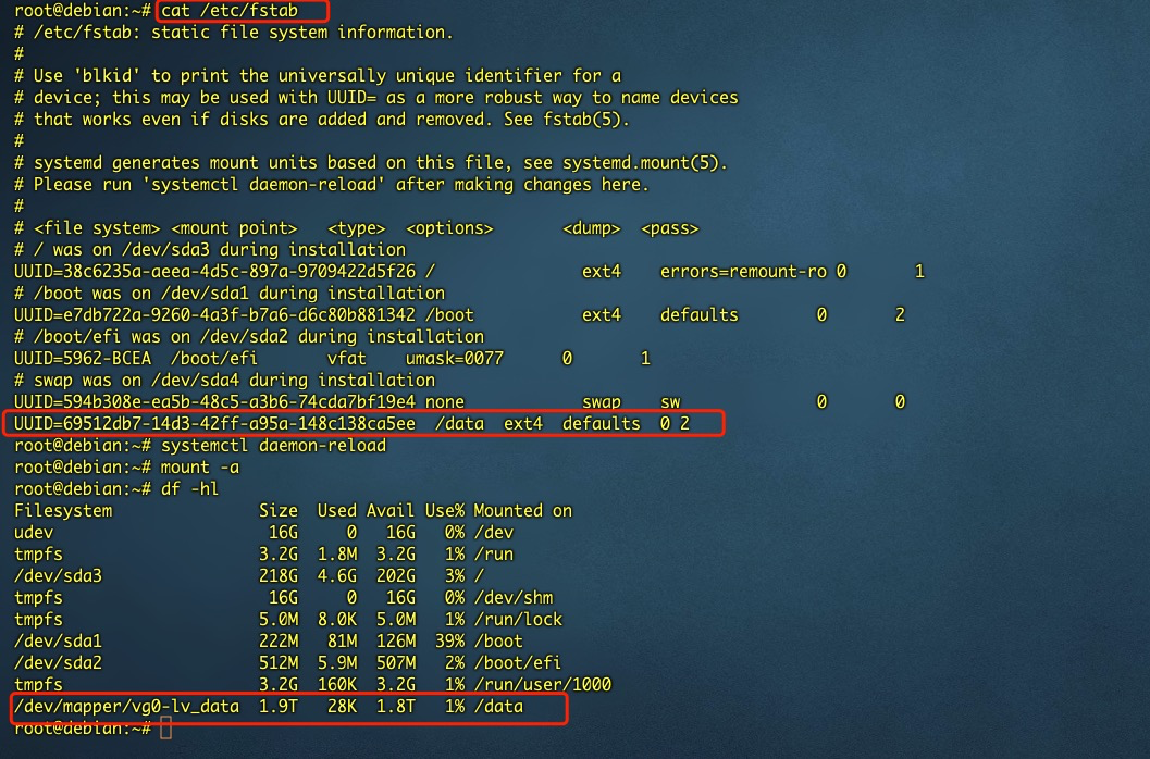 Mount Data Disk