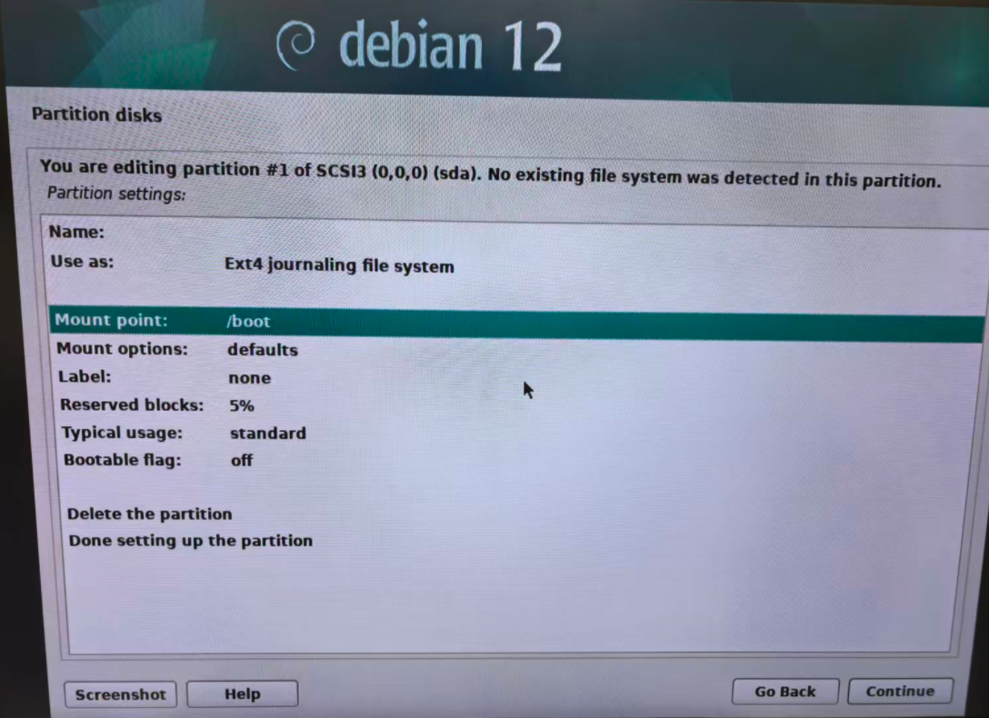 Boot Partition 4